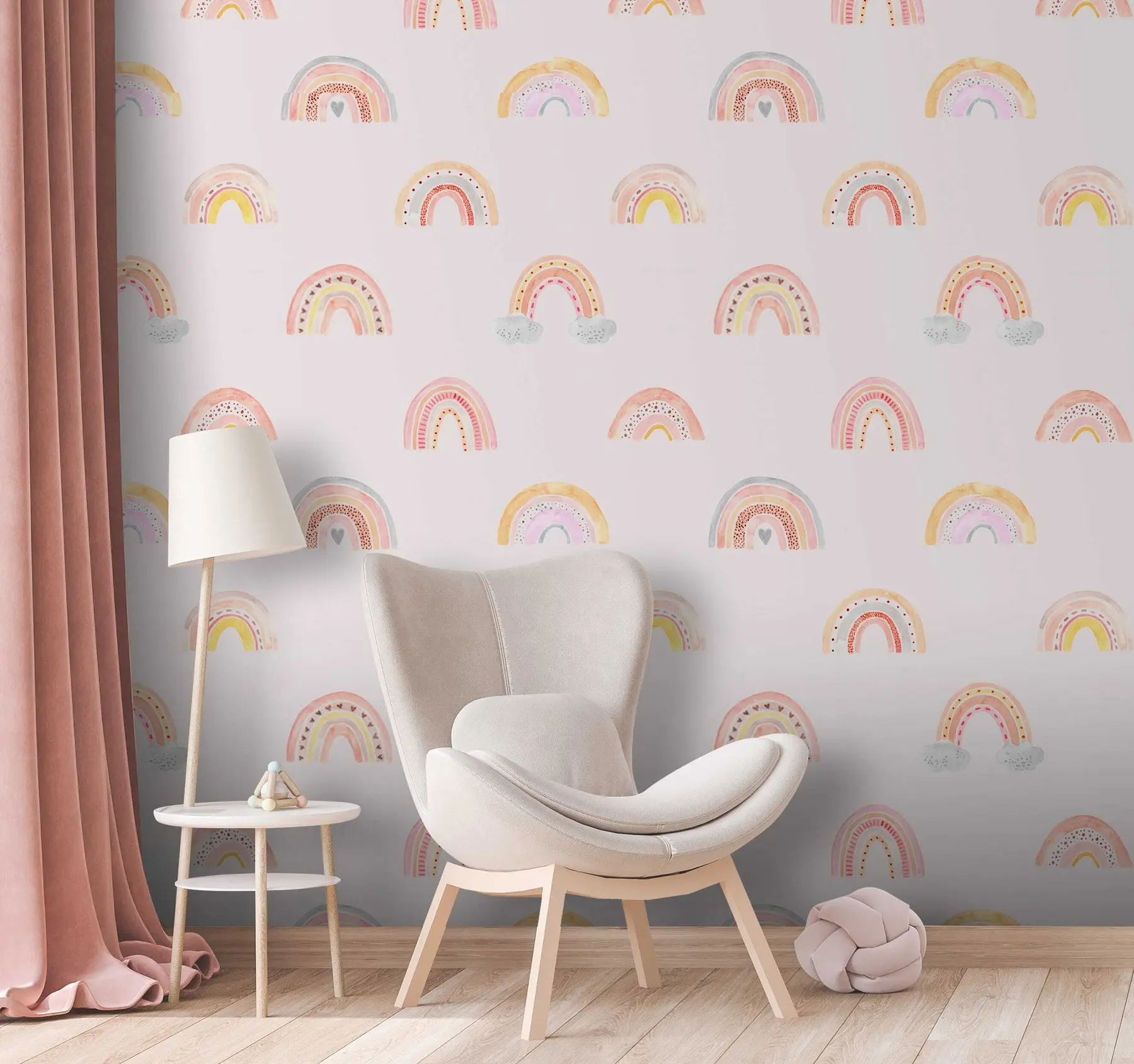 murales de pared Arco iris de acuarela u51251