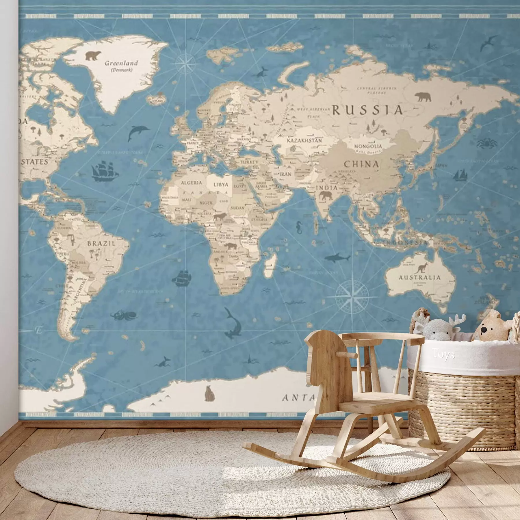 murales de pared Mapamundi, mapa antiguo u50378