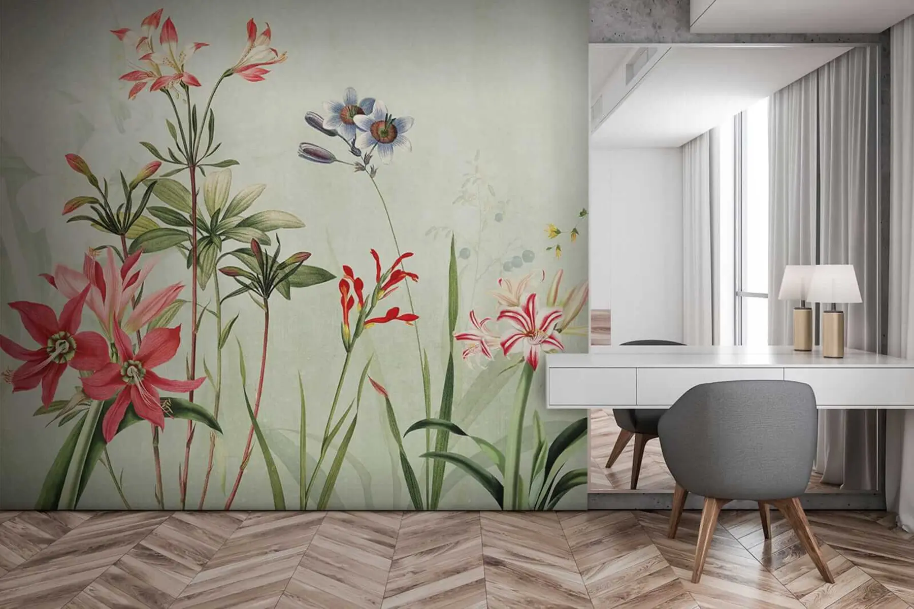 murales de pared Flores silvestres u02349