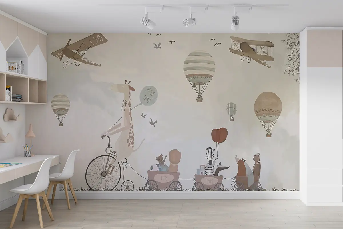 murales de pared Desfile de pequeños viajeros u08348