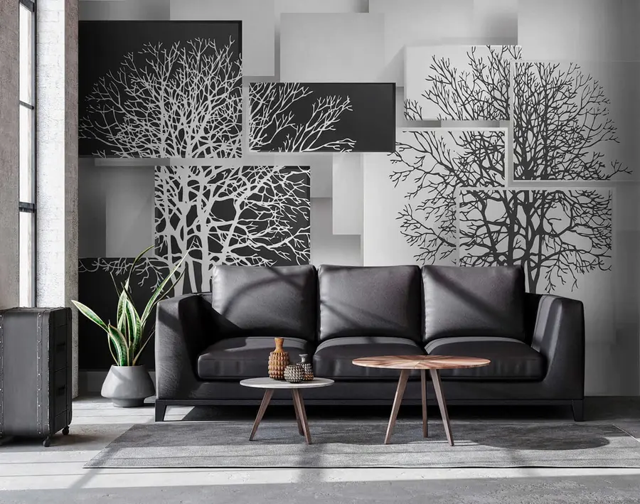 murales de pared árbol yin yan u09369