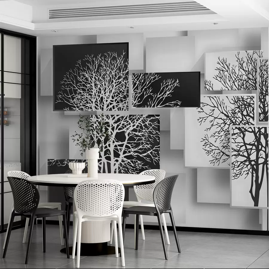murales de pared árbol yin yan u09369