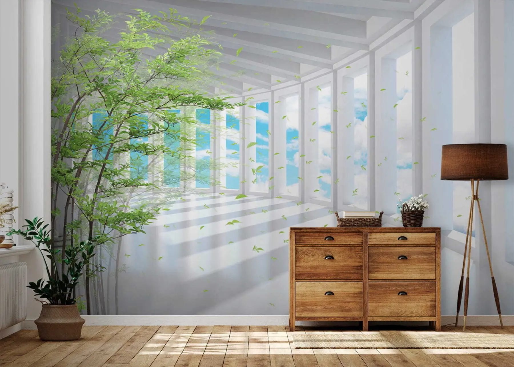 murales de pared Túnel con vista a la nube u29922