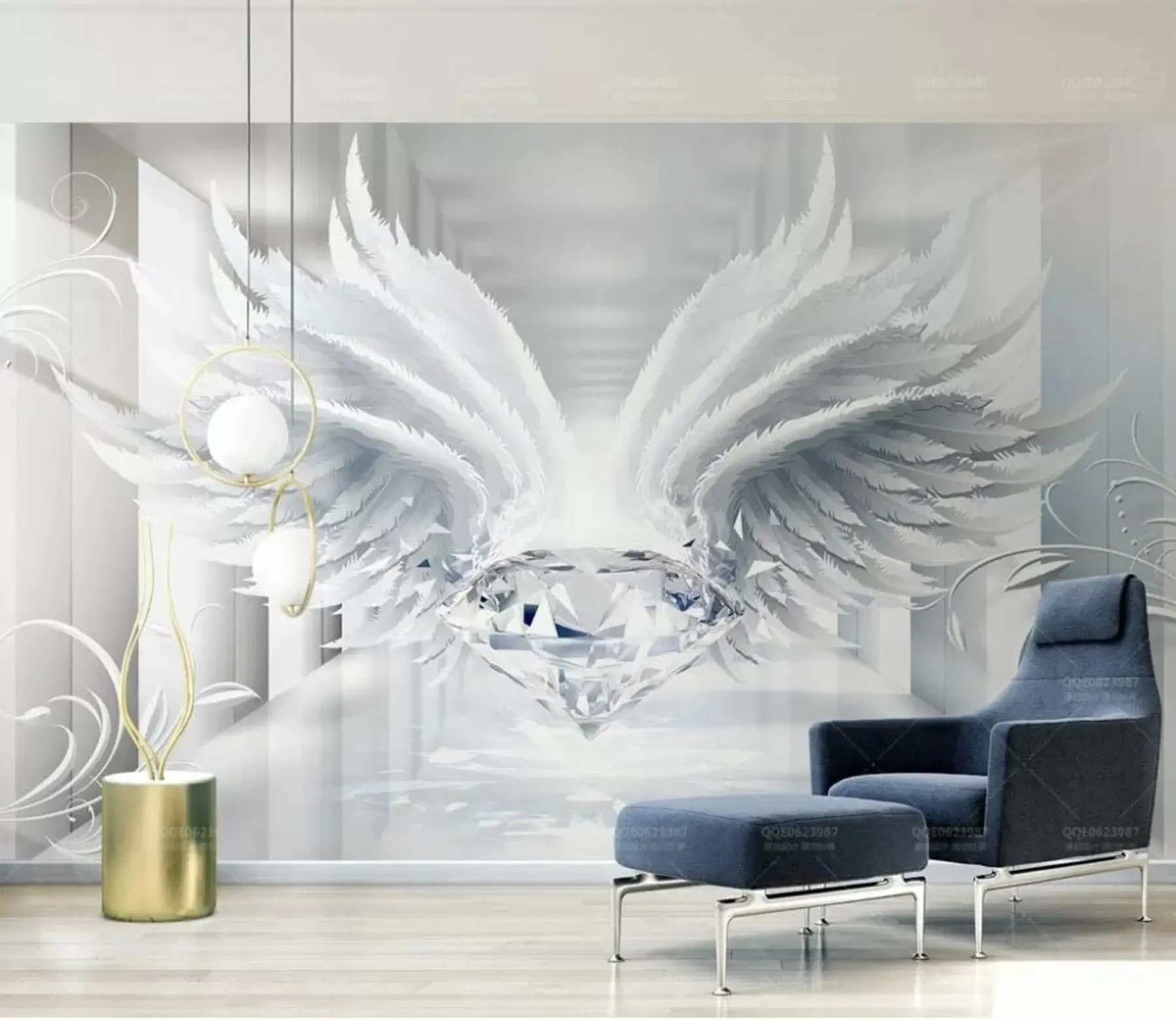 murales de pared Belleza angelical del diamante. u30249