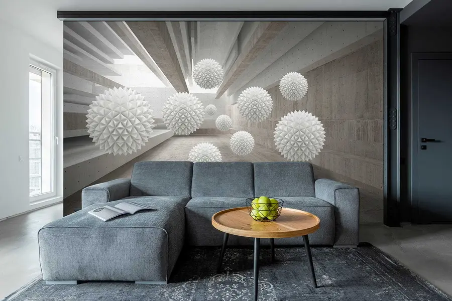 murales de pared Esferas flotando en el aire u34969