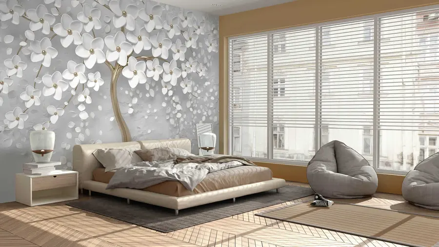 murales de pared Árbol con grandes flores u37065