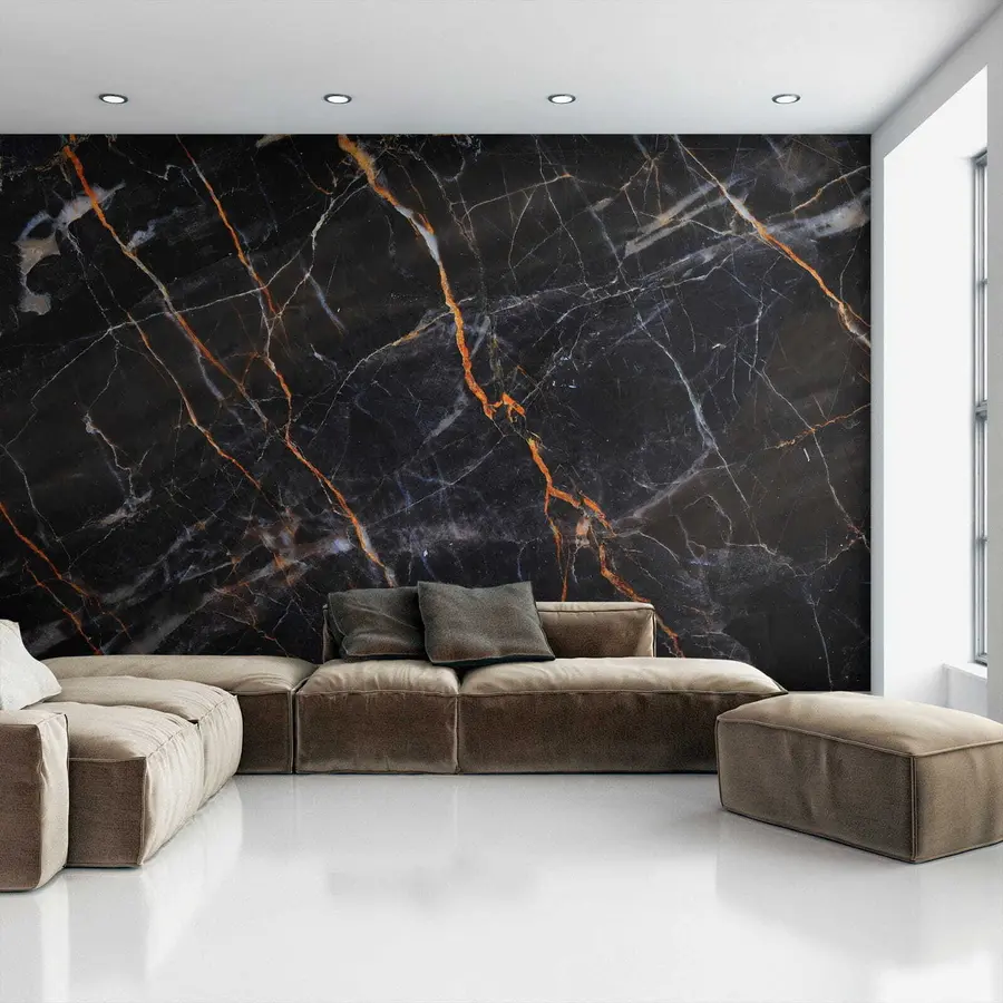 murales de pared Mármol clásico negro u37463