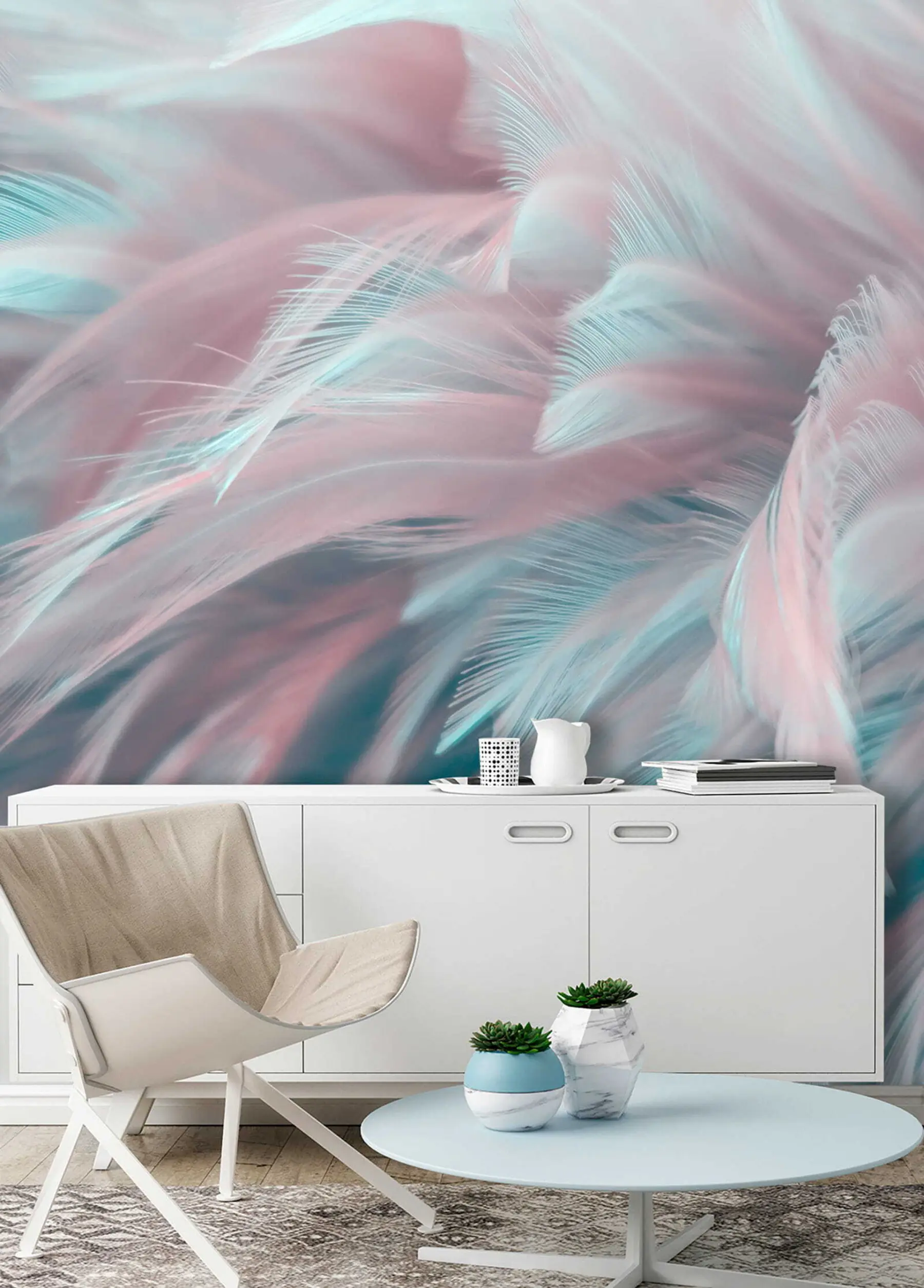 murales de pared Plumas tiernas u45689