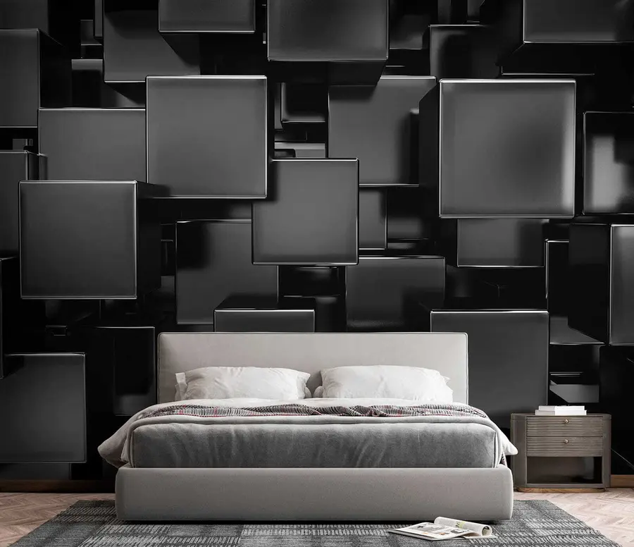 murales de pared Cubos de titanio anodizado u53412