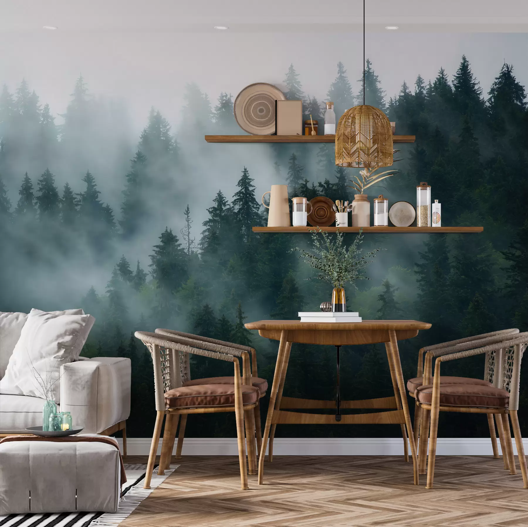 murales de pared Bosque de niebla u57914