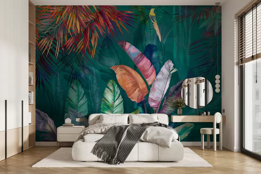 murales de pared Hojas de plátano brillantes u60120