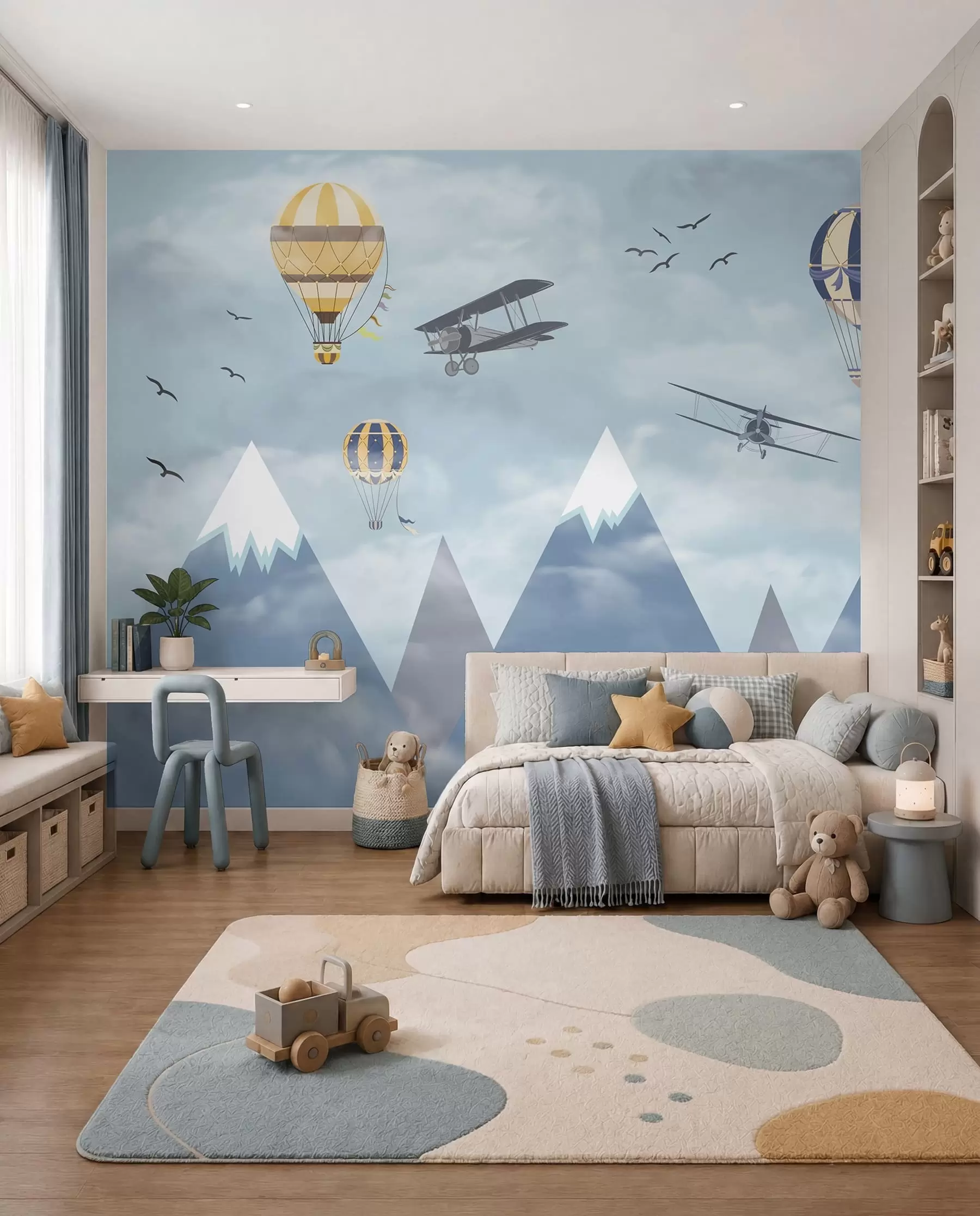 murales de pared Pequeños aviadores de montaña u60492