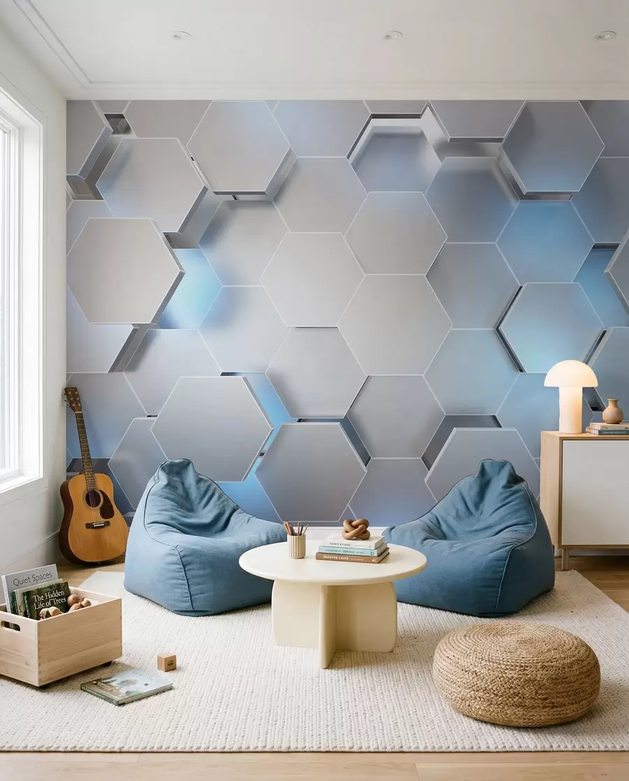 murales de pared Panales volumétricos con retroiluminación u59733