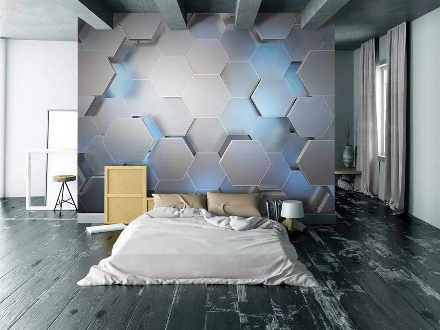 murales de pared Panales volumétricos con retroiluminación u59733