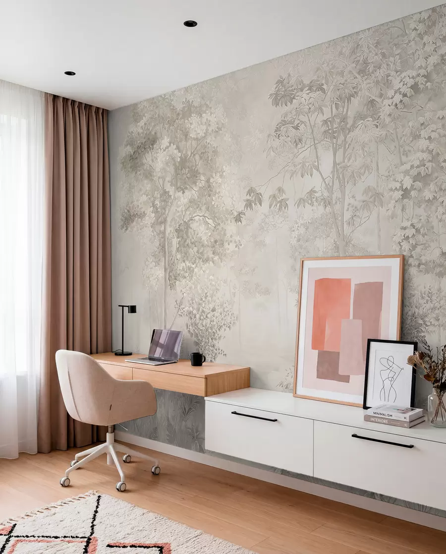 murales de pared Boceto del bosque u78448