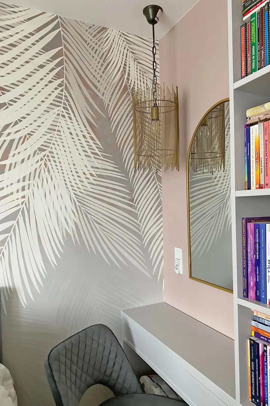 murales de pared Hojas de palma gris u48556