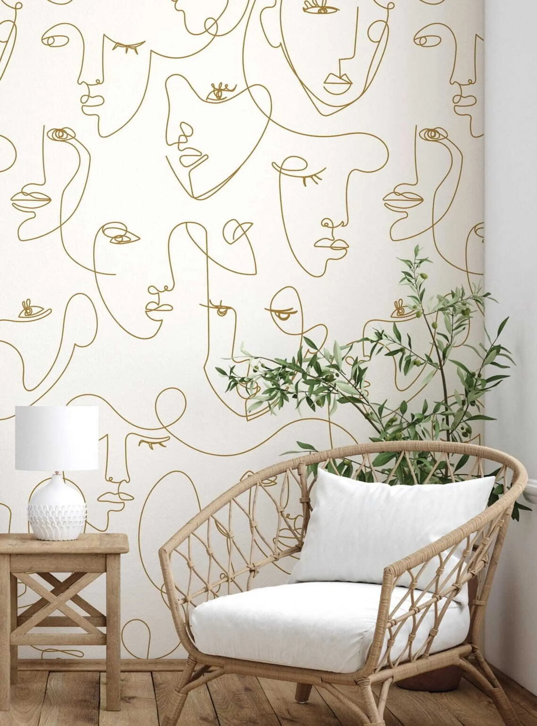 murales de pared Dibujos de caras de personas u53276