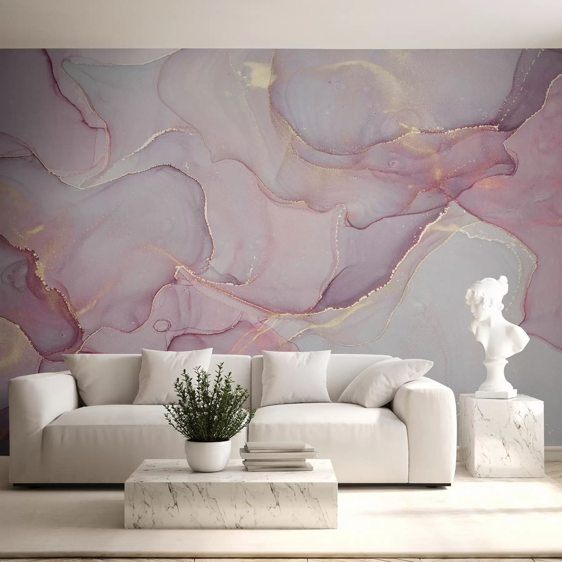 murales de pared Fluido en rosa u70787