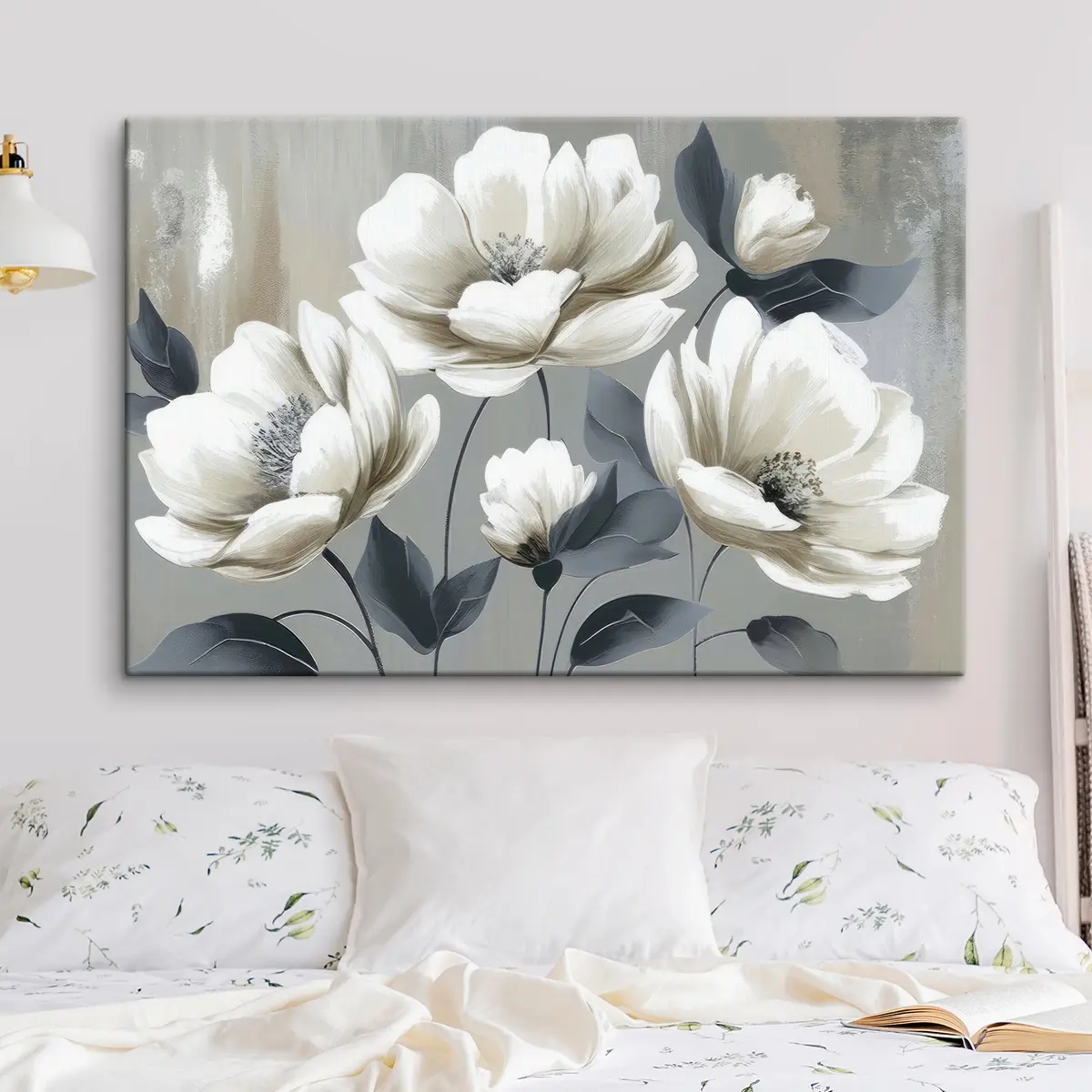 murales de pared Elegantes flores en tonos suaves s37542
