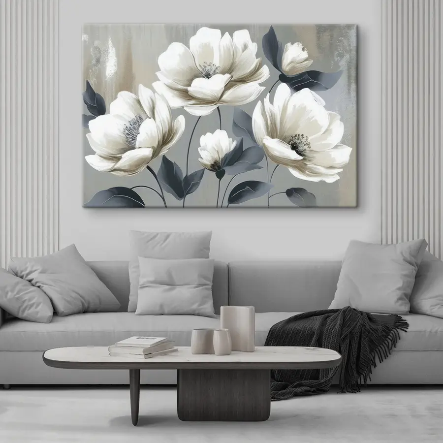 murales de pared Elegantes flores en tonos suaves s37542