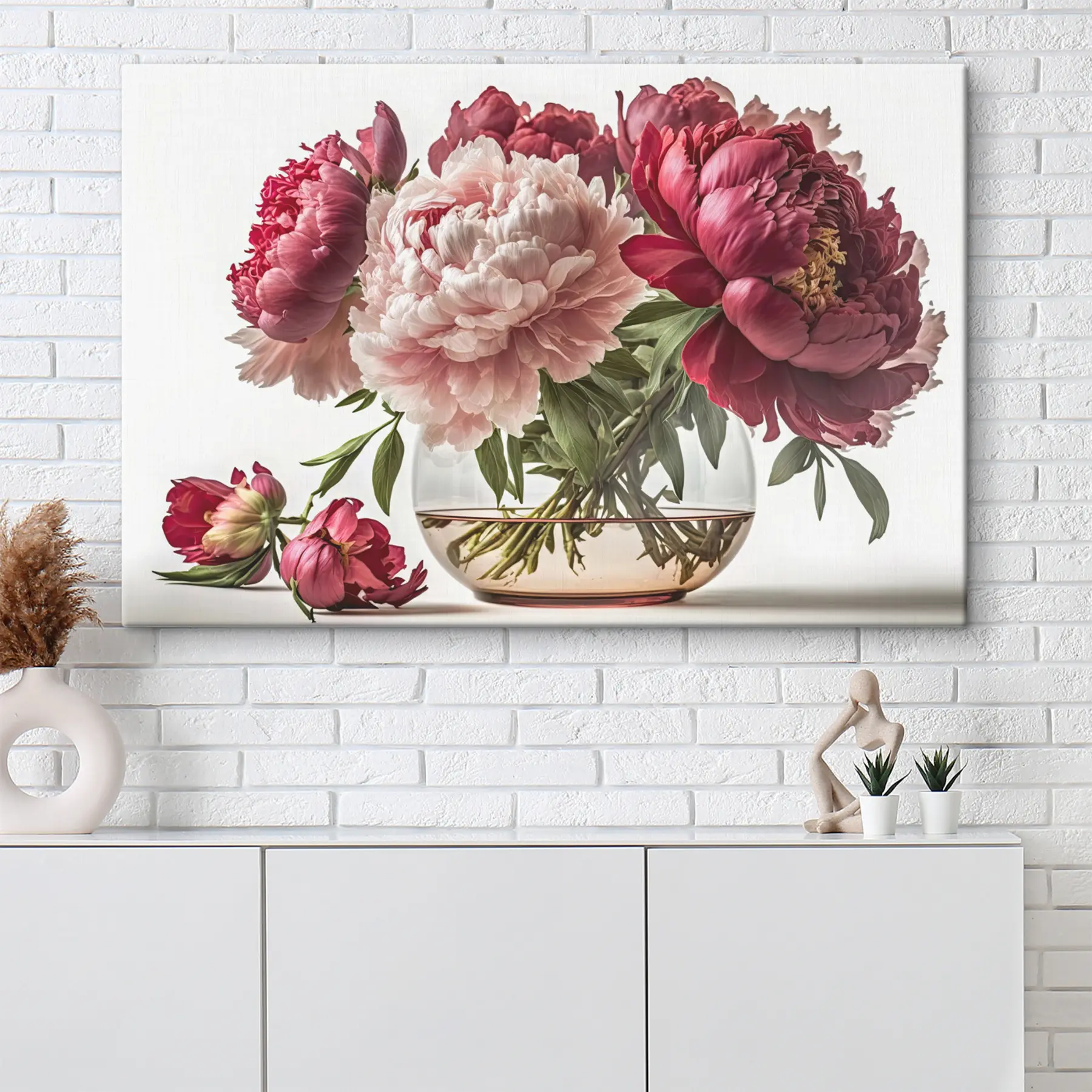 murales de pared Flores vibrantes en delicada armonía s37549