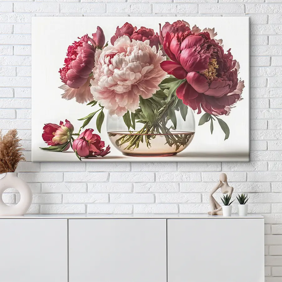 murales de pared Flores vibrantes en delicada armonía s37549