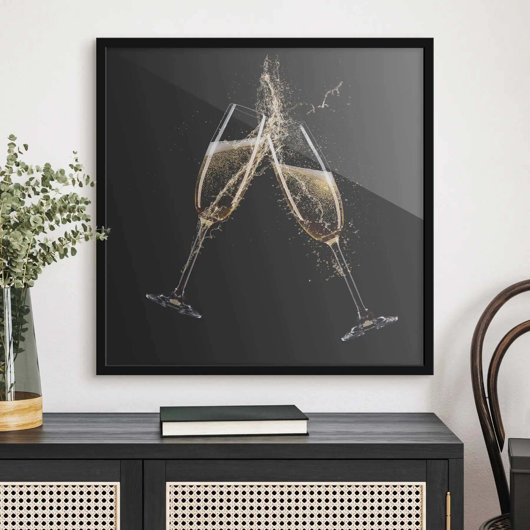 murales de pared Salpicadura de champán f37040