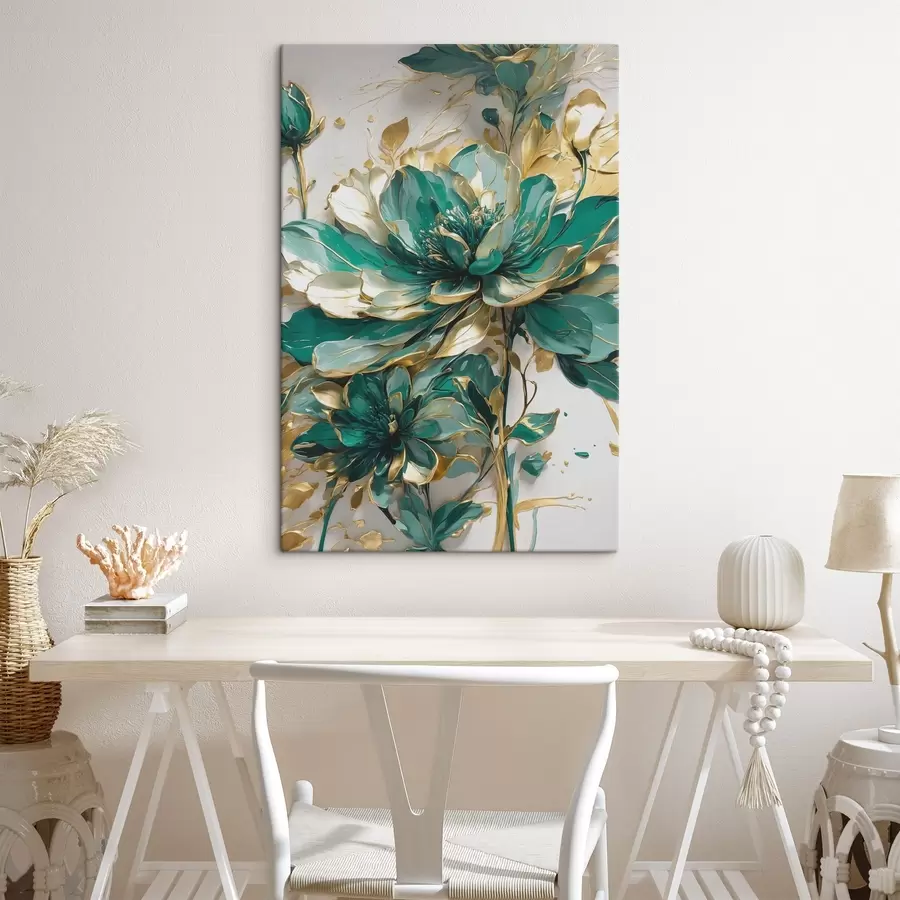 murales de pared Flores vibrantes en tonos elegantes s37566