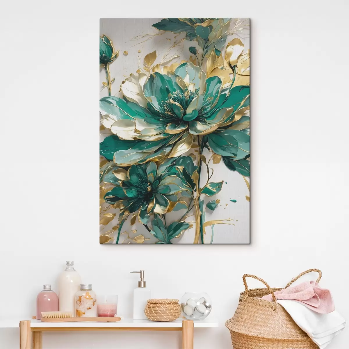 murales de pared Flores vibrantes en tonos elegantes s37566