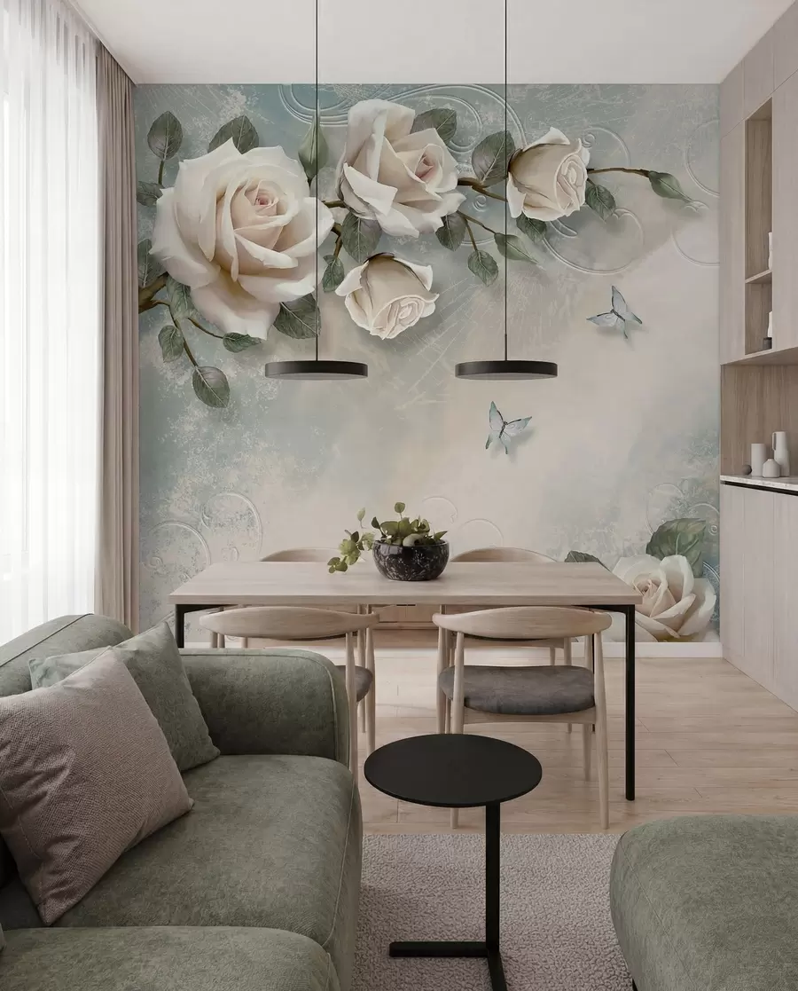 murales de pared Rosas color crema I u31353d1