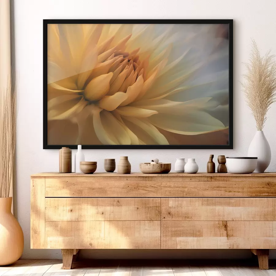 murales de pared Pétalos suaves en tonos dorados f37388