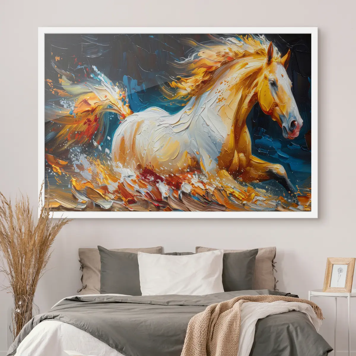 Poster Majestuoso caballo en vibrante movimiento f37768