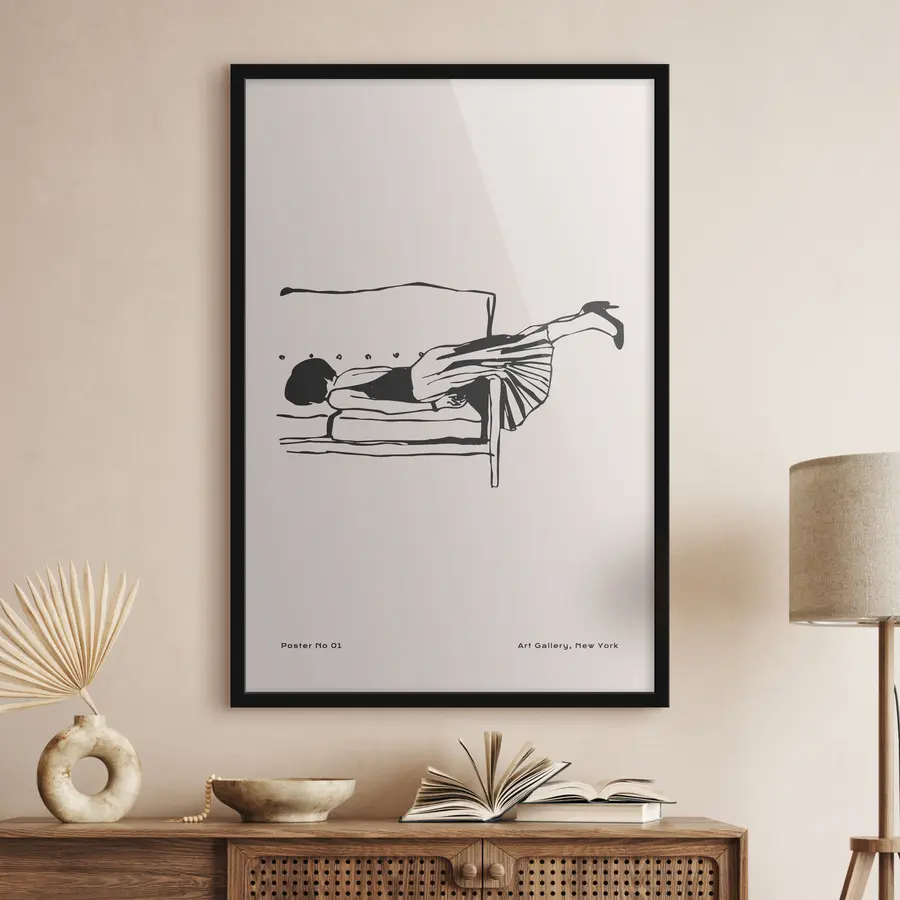 murales de pared Relajándose en una pose elegante f37422