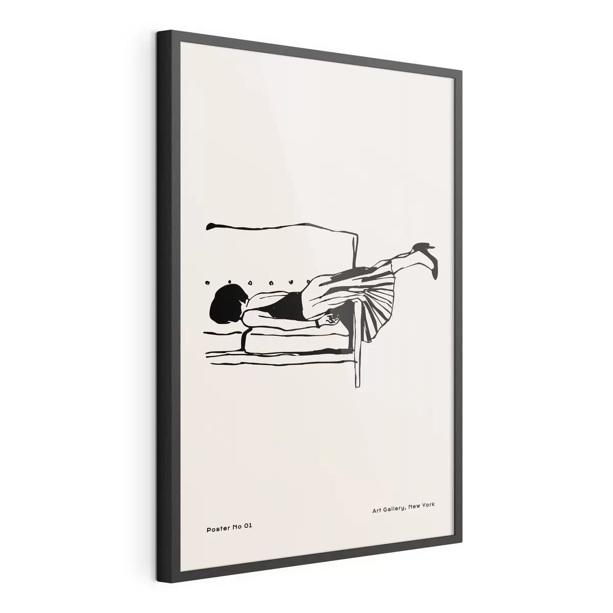 Poster Relajándose en una pose elegante f37422