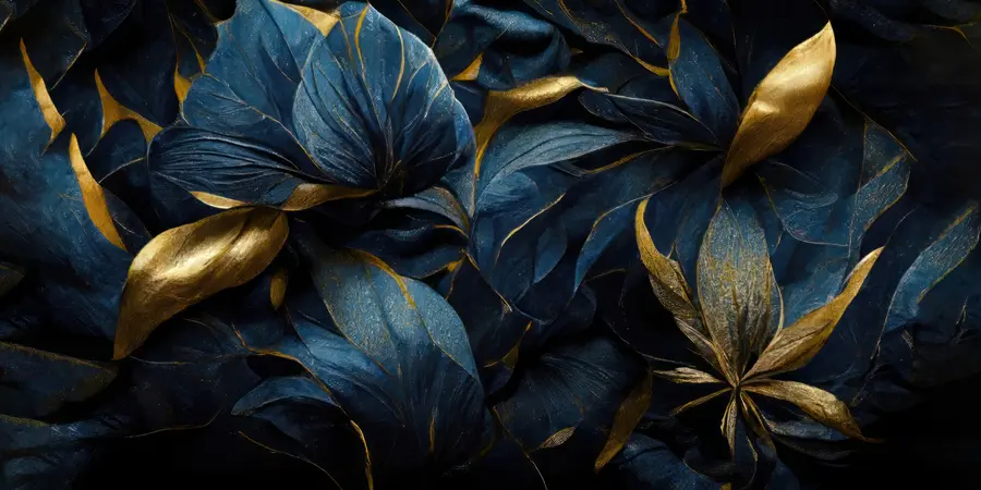 murales de pared Flores reales azules u74140d1