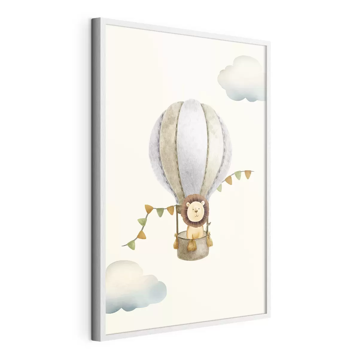 Poster León en un caprichoso globo aerostático f37914