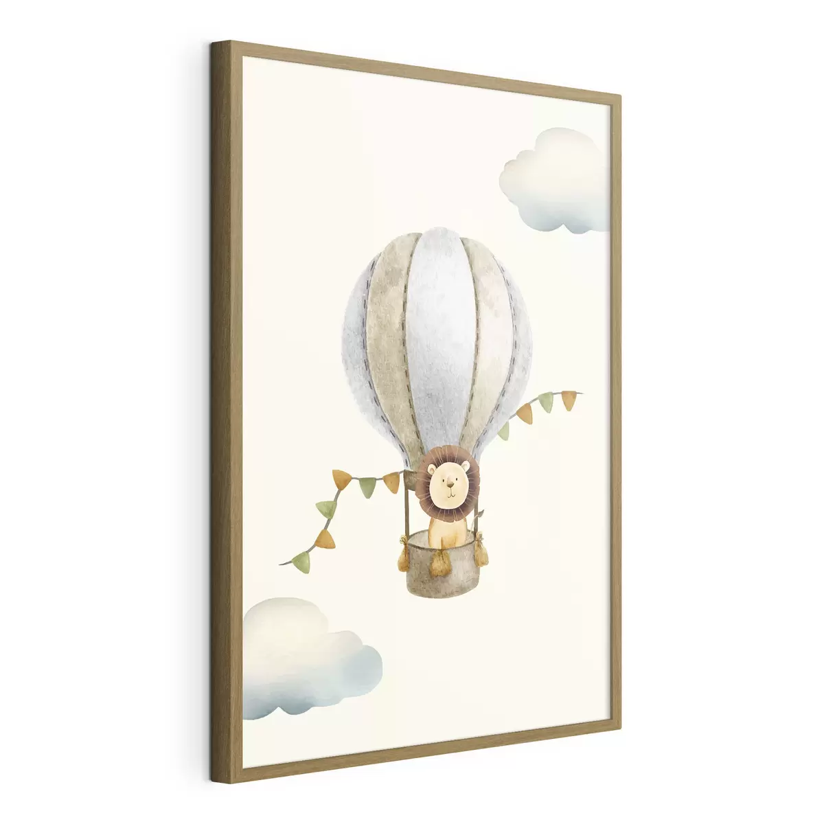 Poster León en un caprichoso globo aerostático f37914