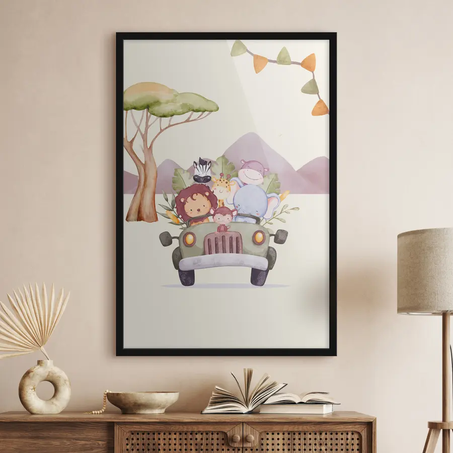 murales de pared La aventura te espera con alegres amigos f37915