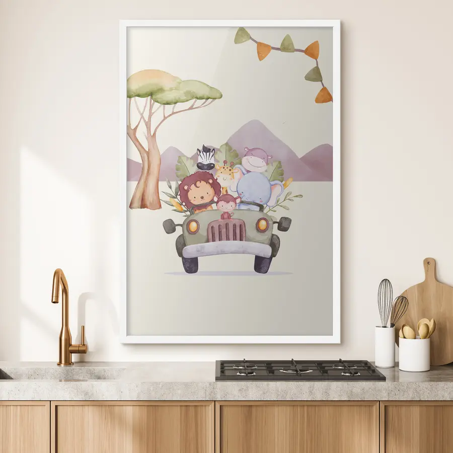 murales de pared La aventura te espera con alegres amigos f37915