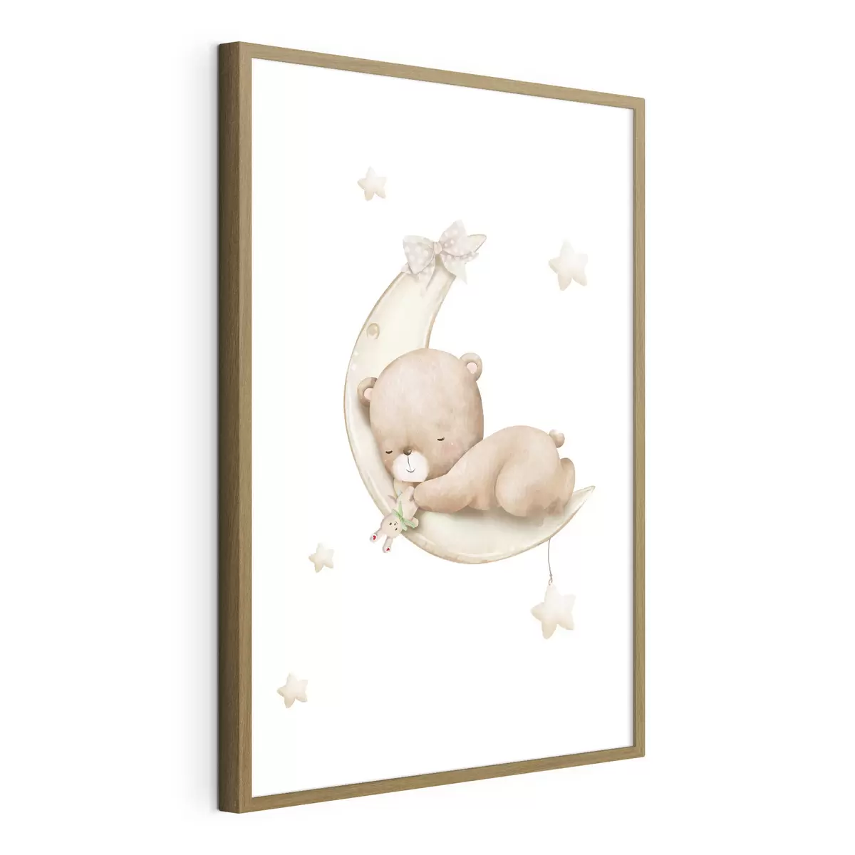 Poster Osito adorable soñando en la luna f37917