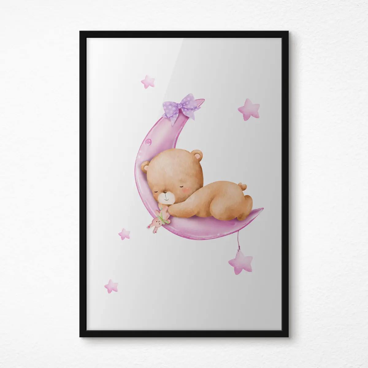 Poster Oso soñador en una luna acogedora f37917v2