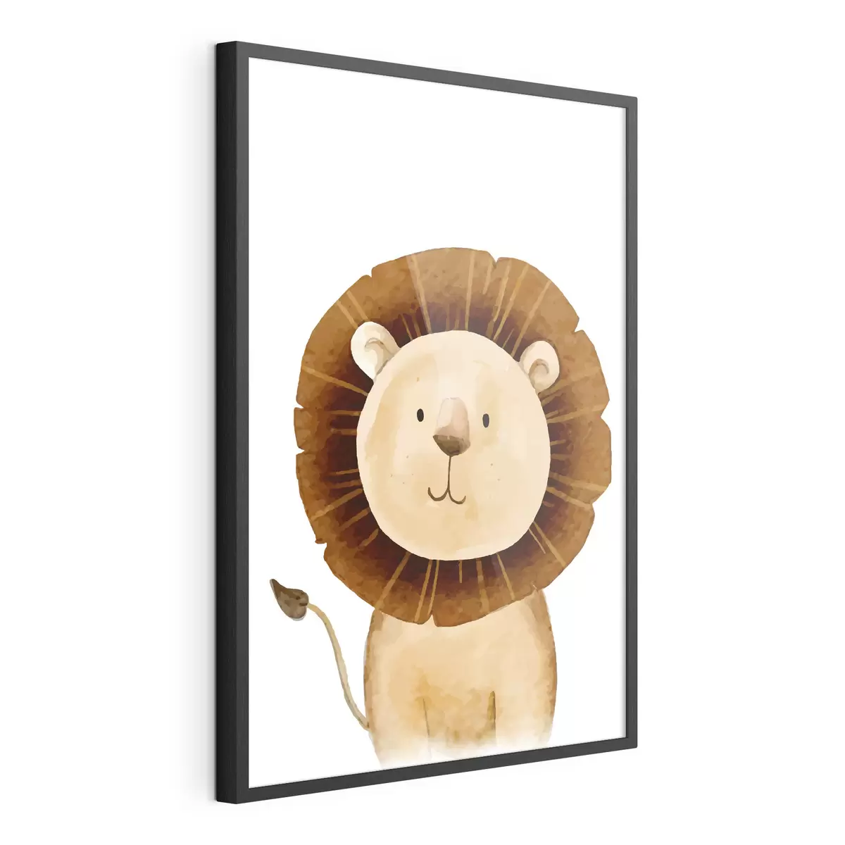 Poster Lion lindo con una sonrisa amigable f37921