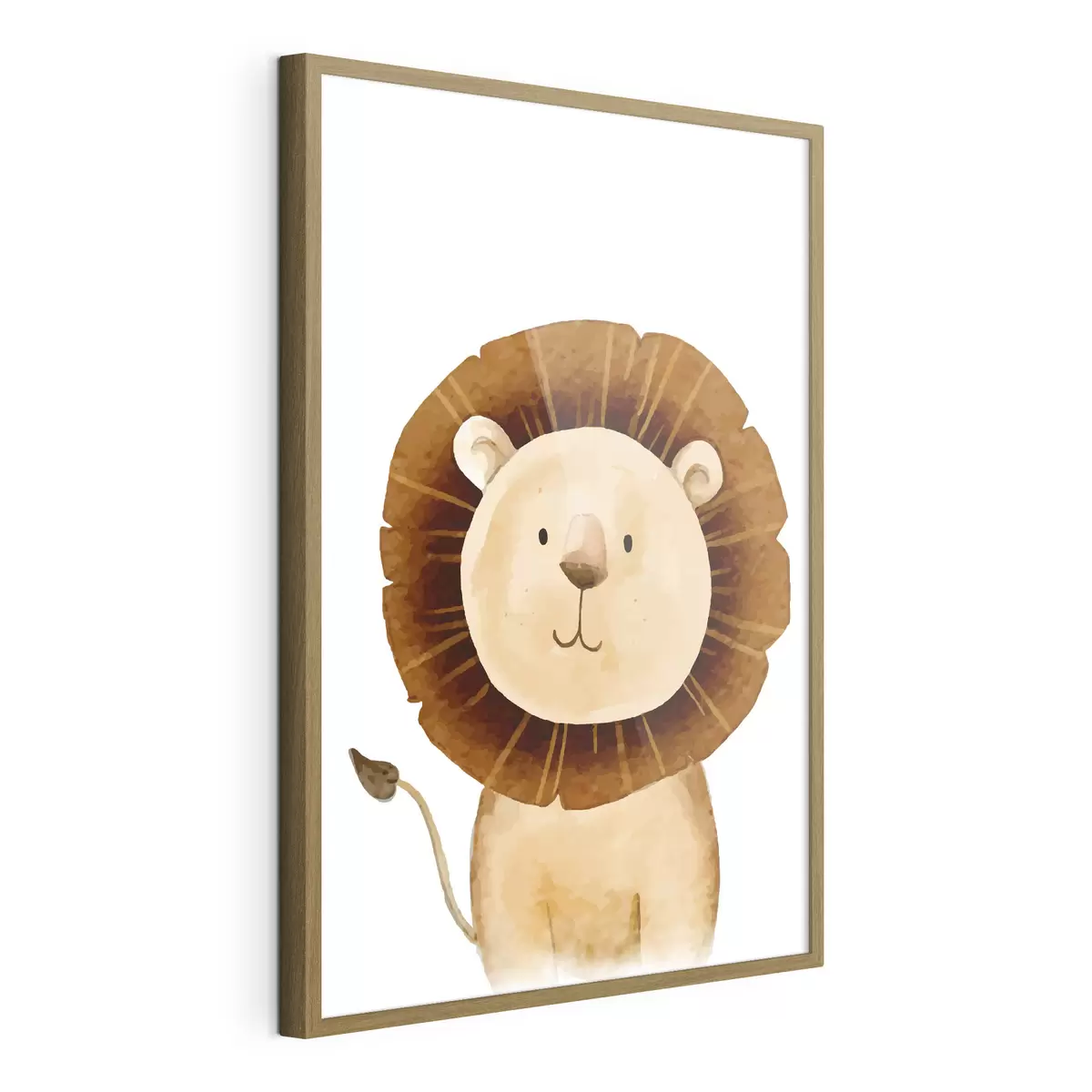 Poster Lion lindo con una sonrisa amigable f37921