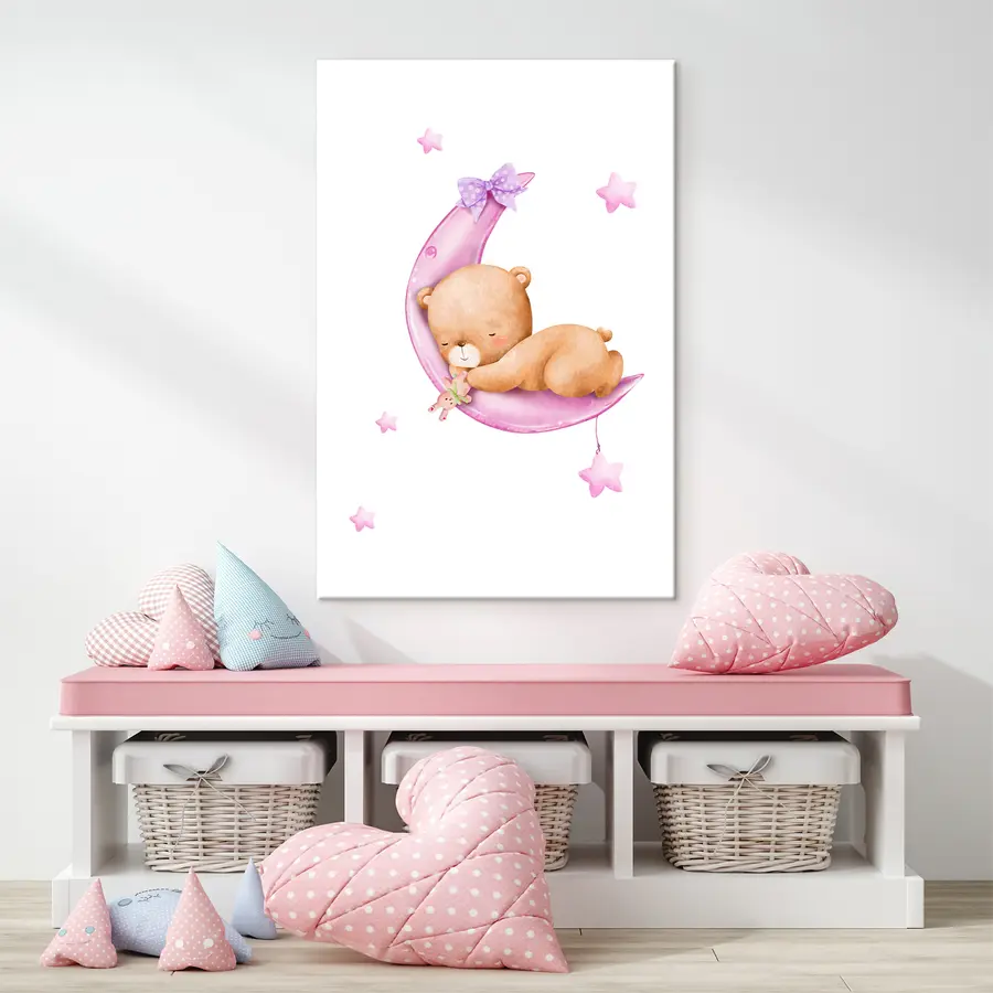 murales de pared Oso dormilón en la luna s37917v2