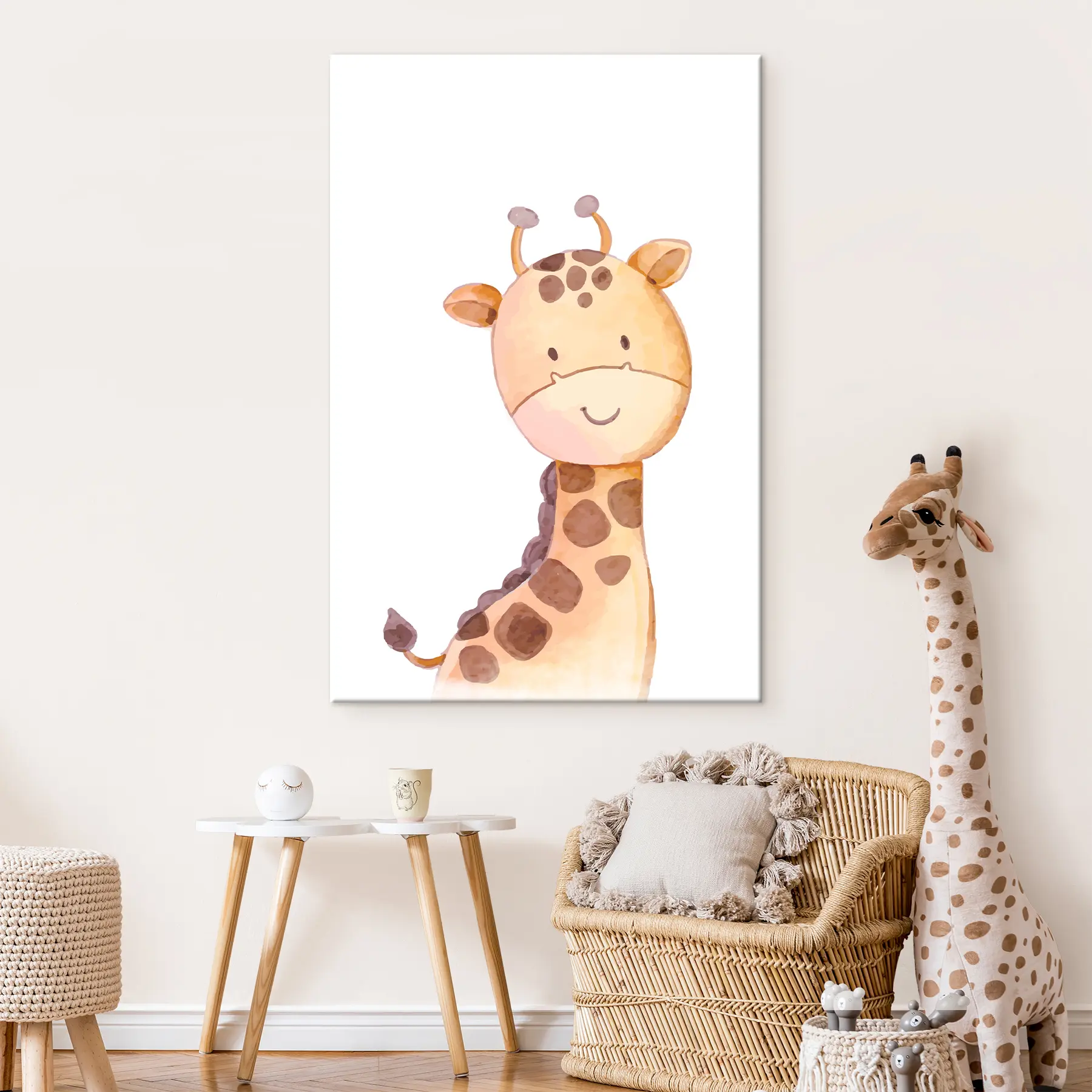 murales de pared Pequeña jirafa feliz sonriendo alegremente s37920