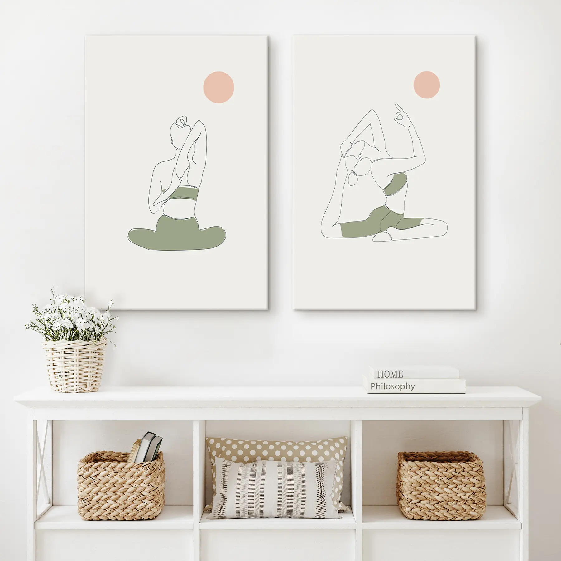 murales de pared Movimientos conscientes en posturas tranquilas m00300