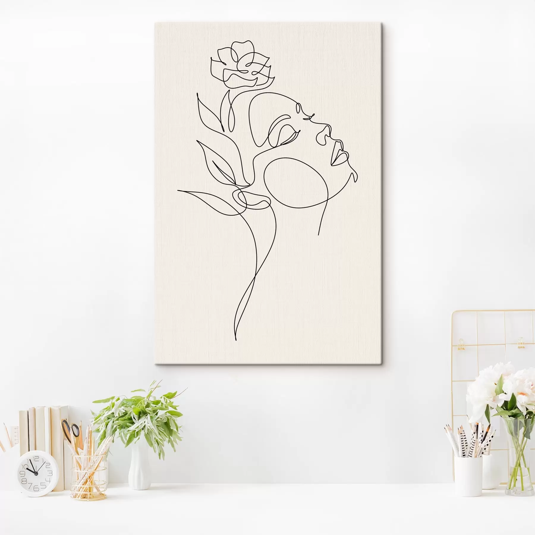 murales de pared Líneas elegantes de belleza y naturaleza s38011