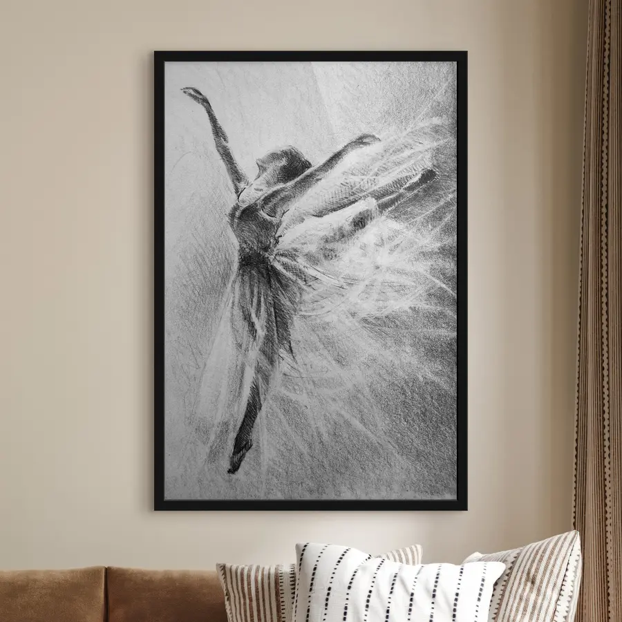murales de pared La elegancia capturada en un movimiento grácil. f37895