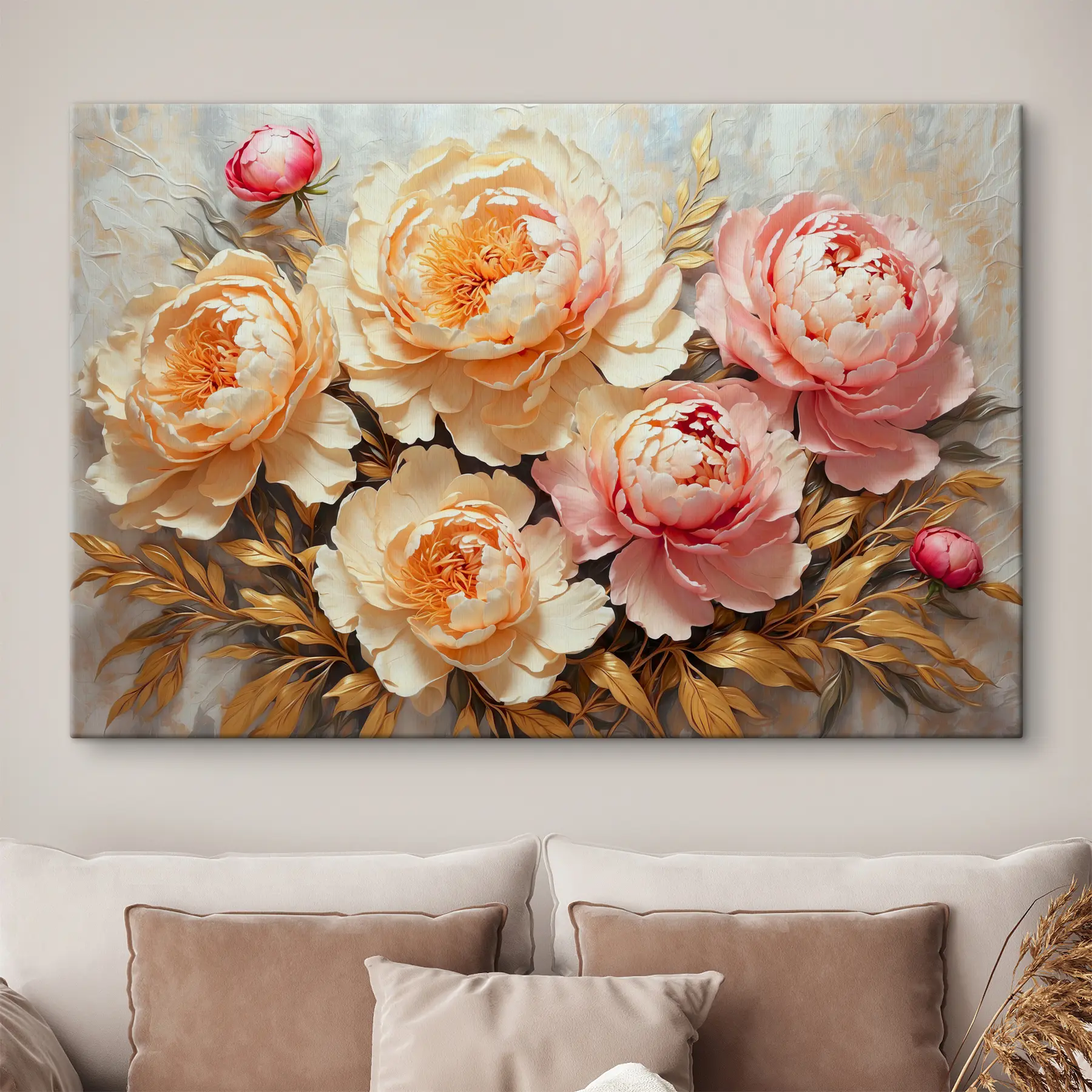 murales de pared Peonías s38065