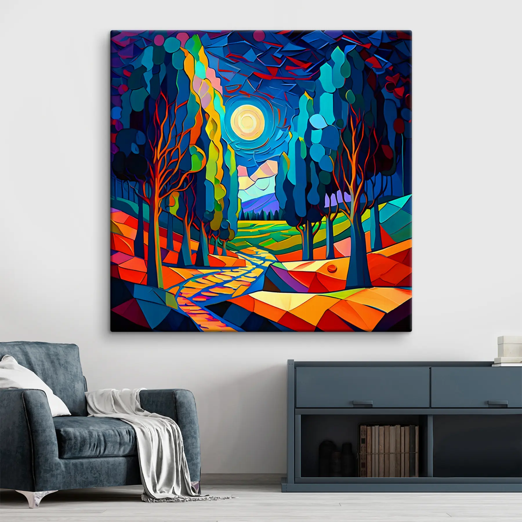 murales de pared Camino de acuarela s38054